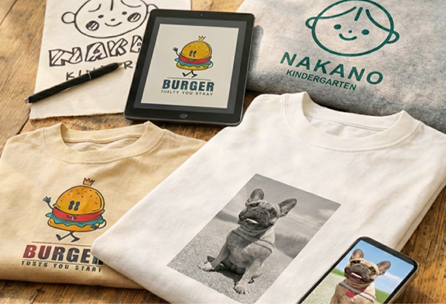 LINEやメールでもご相談OK。持ち込みデータや手書きから作るオリジナルTシャツ制作